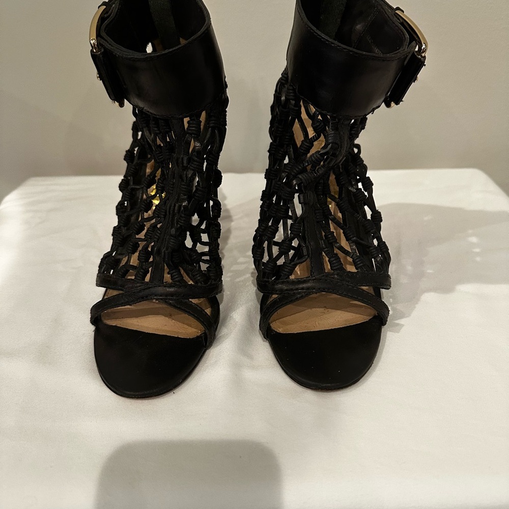 L.A.M.B. Elegant Black Women's Heeled Sandals